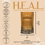 Load image into Gallery viewer, healthyenergyamazinglife Magneisum Bath Flakes with Orange Essential Oil