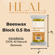 Load image into Gallery viewer, happyenergyamazinglife Natural Health Products H.E.A.L.&#39;s Pure Beeswax Blocks- 0.5lbs
