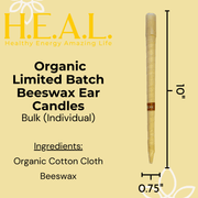 Load image into Gallery viewer, HEAL Ear Candles Harmony&#39;s Organic Limited Batch Beeswax Ear Candles
