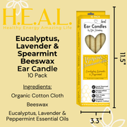Load image into Gallery viewer, healthyenergyamazinglife Ear Candles Eucalyptus, Lavender &amp; Peppermint Beeswax Harmony&#39;s Ear Candles
