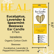 Load image into Gallery viewer, healthyenergyamazinglife Ear Candles Eucalyptus, Lavender &amp; Peppermint Beeswax Harmony&#39;s Ear Candles
