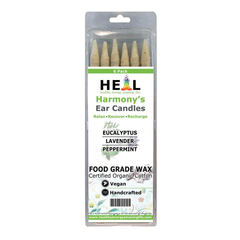 healthyenergyamazinglife Ear Candles 6-Pack Eucalyptus, Lavender & Peppermint Ear Candles