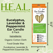 Load image into Gallery viewer, healthyenergyamazinglife Ear Candles Eucalyptus, Lavender &amp; Peppermint Ear Candles

