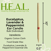 Load image into Gallery viewer, healthyenergyamazinglife Ear Candles Eucalyptus, Lavender &amp; Peppermint Ear Candles
