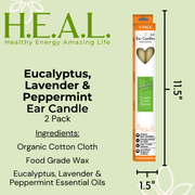 Load image into Gallery viewer, healthyenergyamazinglife Ear Candles Eucalyptus, Lavender &amp; Peppermint Ear Candles
