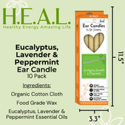Load image into Gallery viewer, healthyenergyamazinglife Ear Candles Eucalyptus, Lavender &amp; Peppermint Ear Candles
