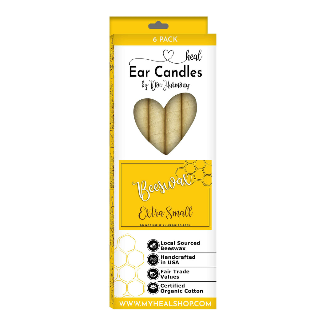 healthyenergyamazinglife Ear Candles 6-Pack Extra Small Beeswax Harmony's Ear Candles