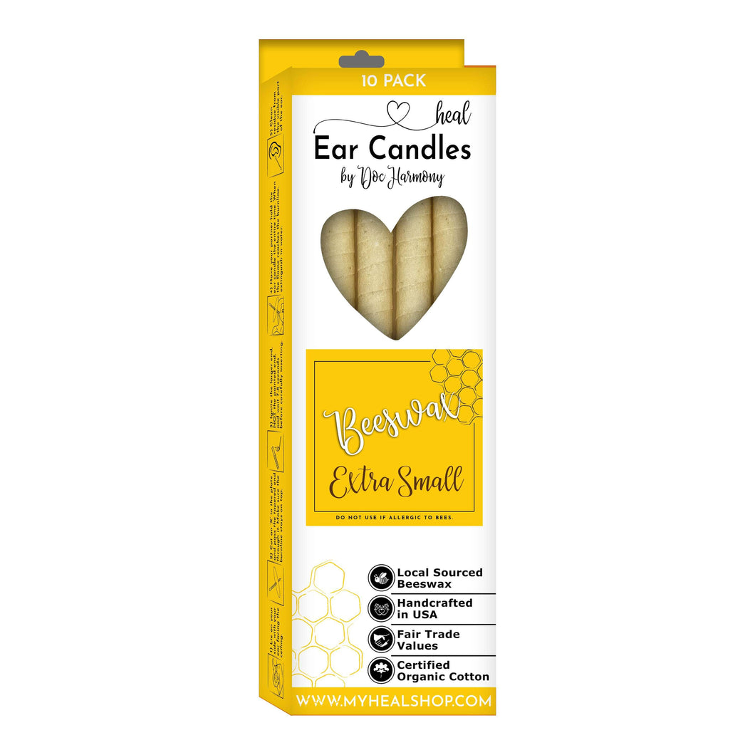 healthyenergyamazinglife Ear Candles 10-Pack Extra Small Beeswax Harmony's Ear Candles