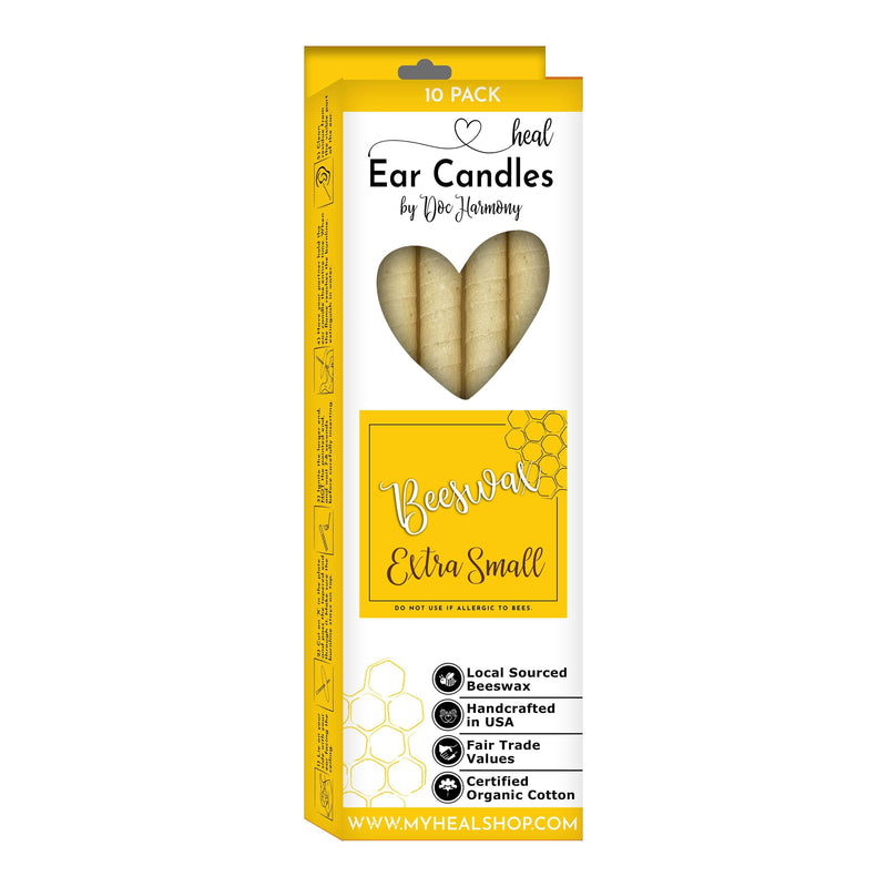 healthyenergyamazinglife Ear Candles 10-Pack Extra Small Beeswax Harmony's Ear Candles