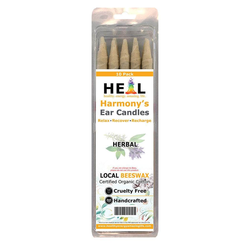 healthyenergyamazinglife Ear Candles 10-Pack Herbal Beeswax Harmony's Ear Candles