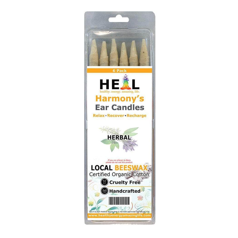 healthyenergyamazinglife Ear Candles 6-Pack Herbal Beeswax Harmony's Ear Candles