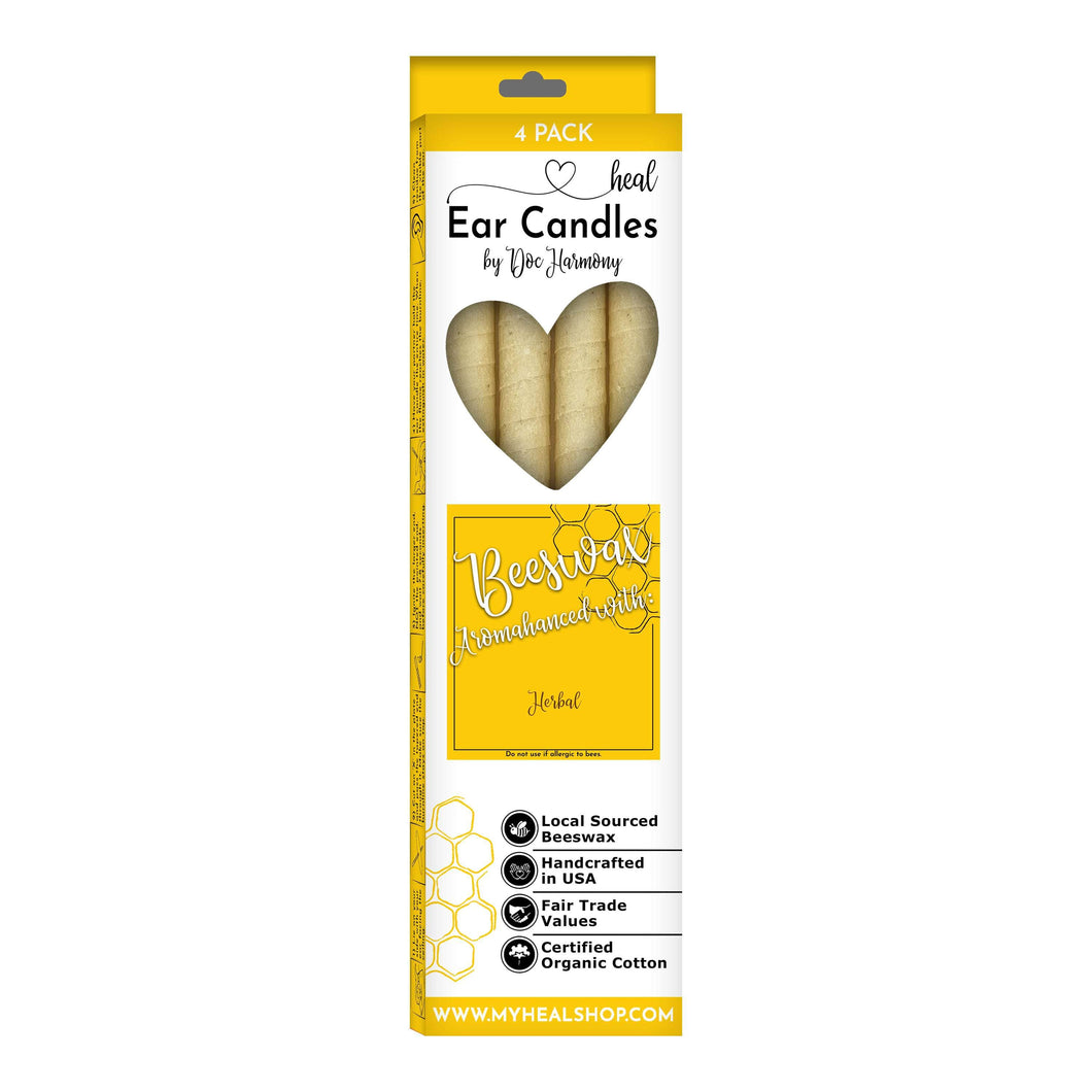 healthyenergyamazinglife Ear Candles 4-Pack Herbal Beeswax Harmony's Ear Candles