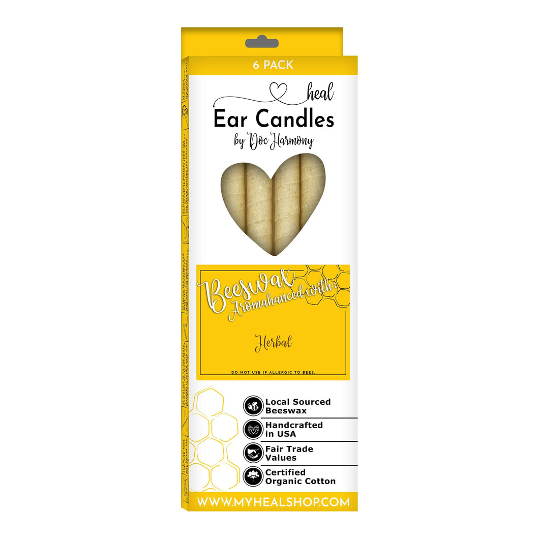 healthyenergyamazinglife Ear Candles 6-Pack Herbal Beeswax Harmony's Ear Candles