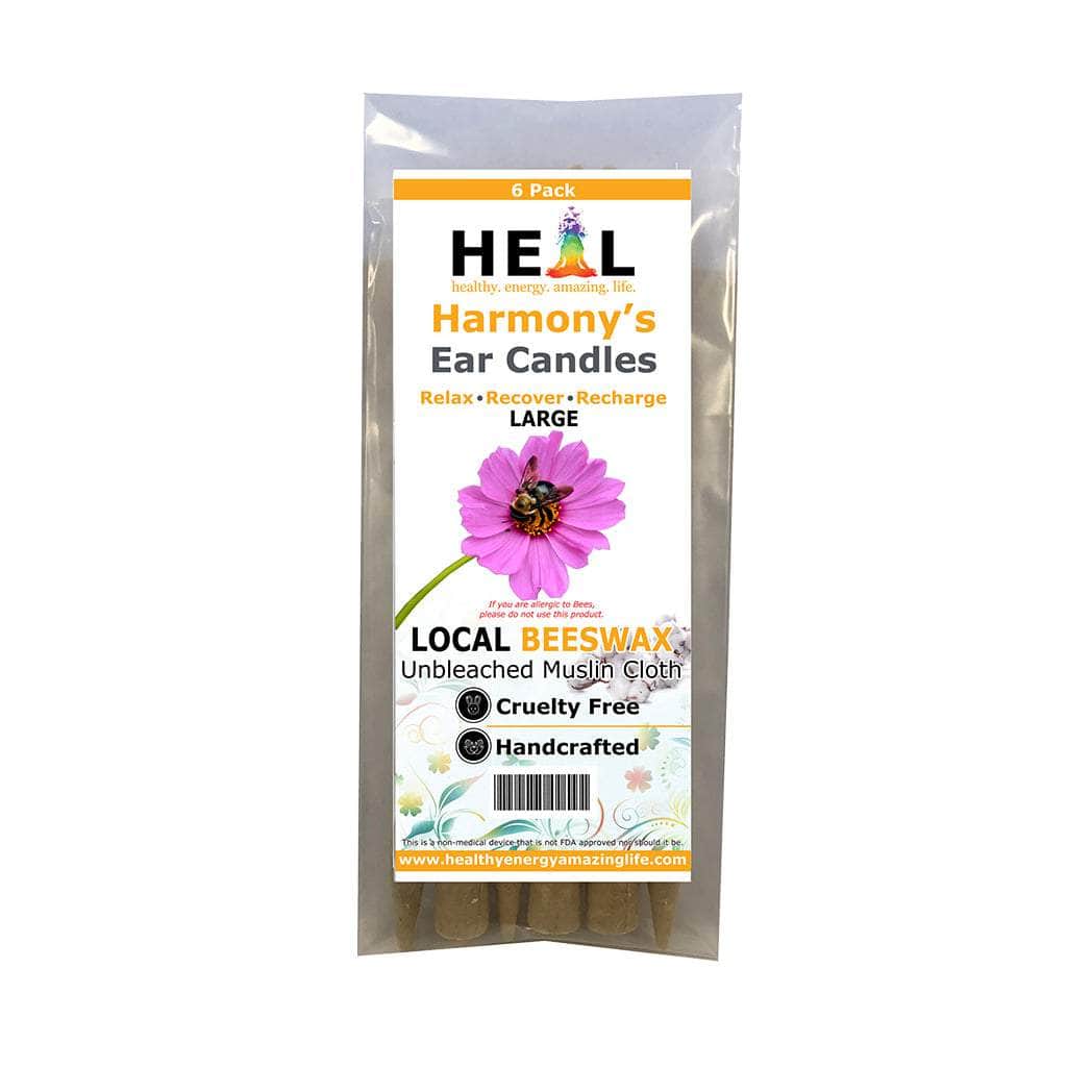 healthyenergyamazinglife Ear Candles 6-Pack Large Beeswax Harmony's Ear Candles