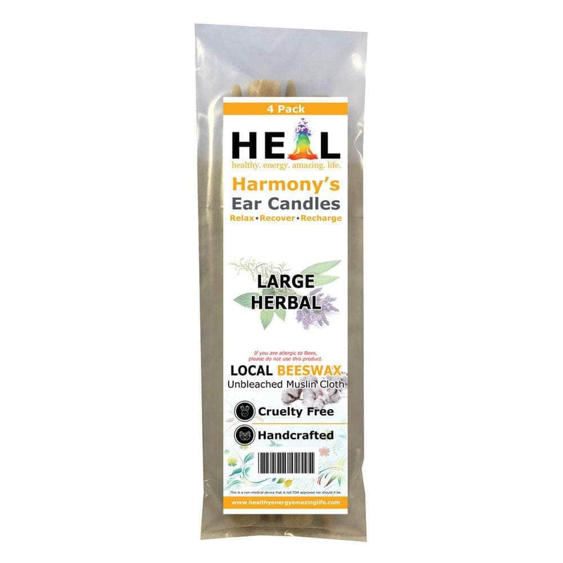 healthyenergyamazinglife Ear Candles 4-Pack Large Herbal Beeswax Harmony's Ear Candles