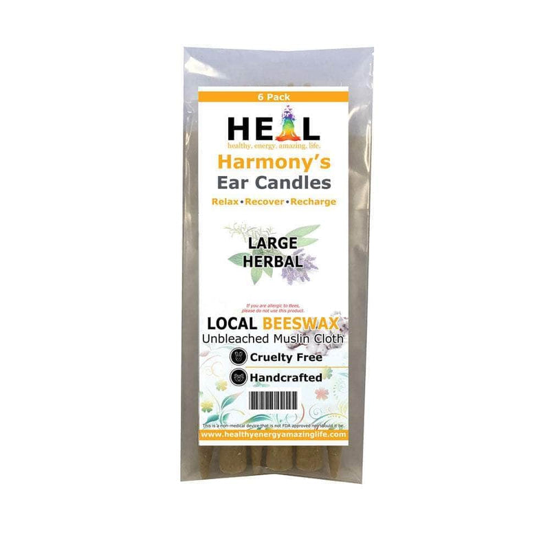 healthyenergyamazinglife Ear Candles 6-Pack Large Herbal Beeswax Harmony's Ear Candles