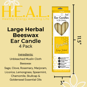 Load image into Gallery viewer, healthyenergyamazinglife Ear Candles Large Herbal Beeswax Harmony&#39;s Ear Candles
