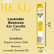 Load image into Gallery viewer, healthyenergyamazinglife Ear Candles Lavender Beeswax Harmony&#39;s Ear Candles
