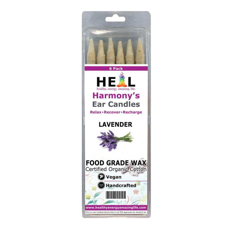 healthyenergyamazinglife Ear Candles 6-Pack Lavender Harmony's Ear Candles