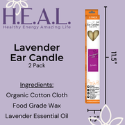 Load image into Gallery viewer, healthyenergyamazinglife Ear Candles Lavender Harmony&#39;s Ear Candles

