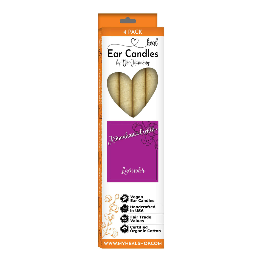 healthyenergyamazinglife Ear Candles 4-Pack Lavender Harmony's Ear Candles