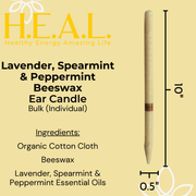 Load image into Gallery viewer, healthyenergyamazinglife Ear Candles Lavender, Spearmint &amp; Peppermint Beeswax Harmony&#39;s Ear Candles

