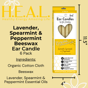 Load image into Gallery viewer, healthyenergyamazinglife Ear Candles Lavender, Spearmint &amp; Peppermint Beeswax Harmony&#39;s Ear Candles
