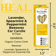 Load image into Gallery viewer, healthyenergyamazinglife Ear Candles Lavender, Spearmint &amp; Peppermint Beeswax Harmony&#39;s Ear Candles
