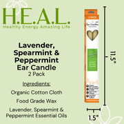 Load image into Gallery viewer, healthyenergyamazinglife Ear Candles Lavender, Spearmint &amp; Peppermint Ear Candles
