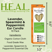 Load image into Gallery viewer, healthyenergyamazinglife Ear Candles Lavender, Spearmint &amp; Peppermint Ear Candles
