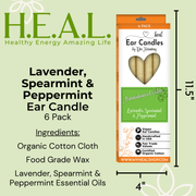 Load image into Gallery viewer, healthyenergyamazinglife Ear Candles Lavender, Spearmint &amp; Peppermint Ear Candles
