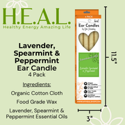 Load image into Gallery viewer, healthyenergyamazinglife Ear Candles Lavender, Spearmint &amp; Peppermint Ear Candles
