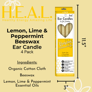 Load image into Gallery viewer, healthyenergyamazinglife Ear Candles Lemon, Lime &amp; Peppermint Beeswax Harmony&#39;s Ear Candles
