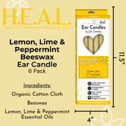 Load image into Gallery viewer, healthyenergyamazinglife Ear Candles Lemon, Lime &amp; Peppermint Beeswax Harmony&#39;s Ear Candles
