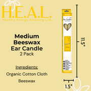 Load image into Gallery viewer, healthyenergyamazinglife Ear Candles Medium Beeswax Harmony&#39;s Ear Candles
