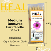 Load image into Gallery viewer, healthyenergyamazinglife Ear Candles Medium Beeswax Harmony&#39;s Ear Candles
