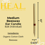 Load image into Gallery viewer, healthyenergyamazinglife Ear Candles Medium Beeswax Harmony&#39;s Ear Candles
