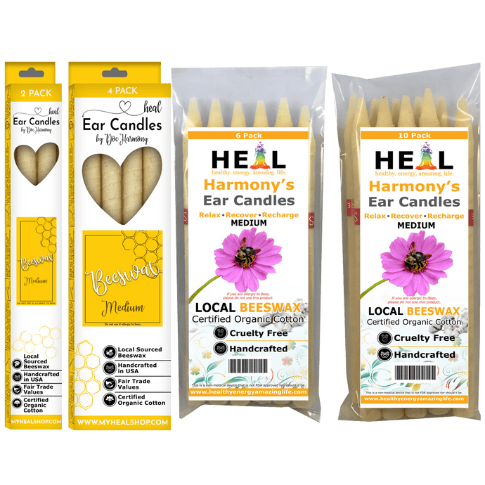 healthyenergyamazinglife Ear Candles Medium Beeswax Harmony's Ear Candles