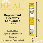Load image into Gallery viewer, healthyenergyamazinglife Ear Candles Peppermint Beeswax Harmony&#39;s Ear Candles
