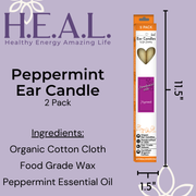 Load image into Gallery viewer, healthyenergyamazinglife Ear Candles Peppermint Harmony&#39;s Ear Candles

