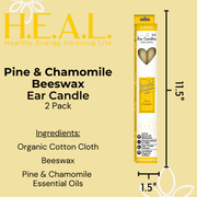 Load image into Gallery viewer, healthyenergyamazinglife Ear Candles Pine &amp; Chamomile Beeswax Harmony&#39;s Ear Candles
