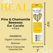 Load image into Gallery viewer, healthyenergyamazinglife Ear Candles Pine &amp; Chamomile Beeswax Harmony&#39;s Ear Candles

