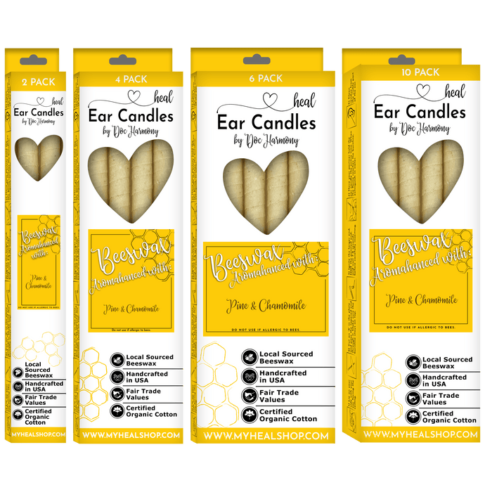 healthyenergyamazinglife Ear Candles Pine & Chamomile Beeswax Harmony's Ear Candles