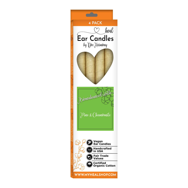 healthyenergyamazinglife Ear Candles 4-Pack Pine & Chamomile Ear Candles