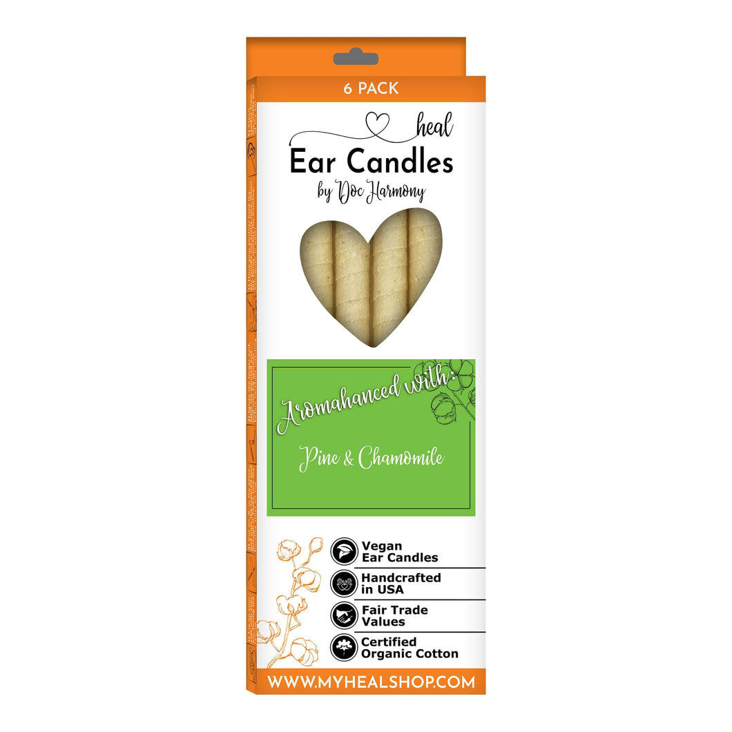 healthyenergyamazinglife Ear Candles 6-Pack Pine & Chamomile Ear Candles