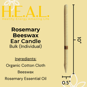 Load image into Gallery viewer, healthyenergyamazinglife Ear Candles Rosemary Beeswax Harmony&#39;s Ear Candles
