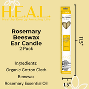Load image into Gallery viewer, healthyenergyamazinglife Ear Candles Rosemary Beeswax Harmony&#39;s Ear Candles
