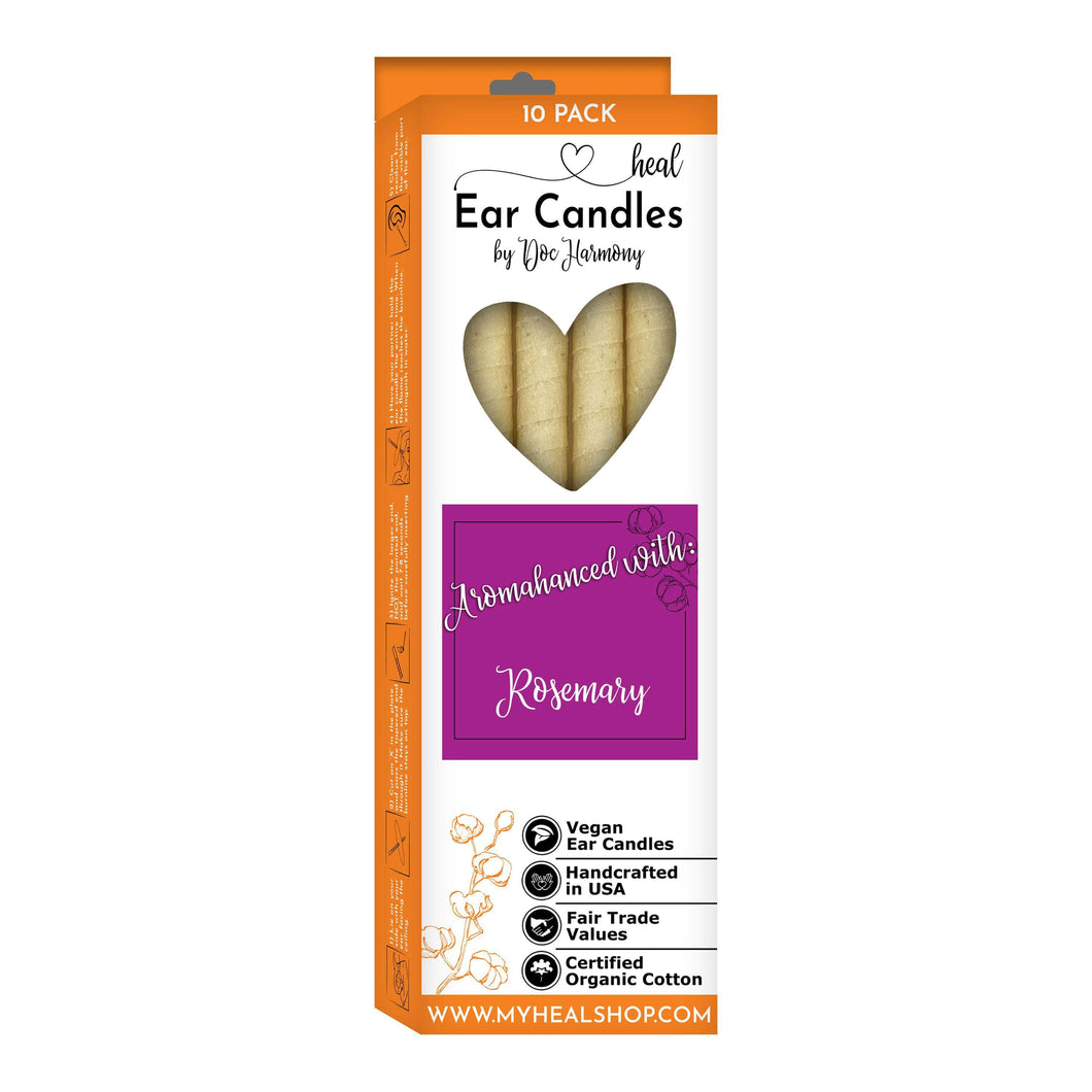 healthyenergyamazinglife Ear Candles 10-Pack Rosemary Harmony's Ear Candles