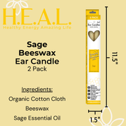 Load image into Gallery viewer, healthyenergyamazinglife Ear Candles Sage Beeswax Harmony&#39;s Ear Candles
