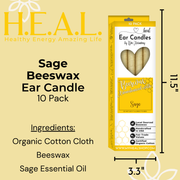 Load image into Gallery viewer, healthyenergyamazinglife Ear Candles Sage Beeswax Harmony&#39;s Ear Candles
